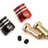 1UP Racing Heatsink Bullet Plug Grips W/5mm Bullets (Black/Red)