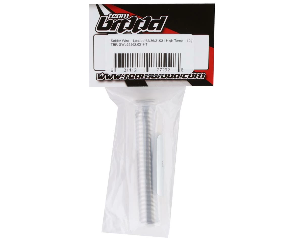 Team Brood High Temp 62/36/2 Solder Wire (12g) (.031) - Image 2