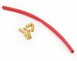 E-Flite 3.5mm Gold Bullet Connector Set W/Heatshrink (3 Male/3 Female)
