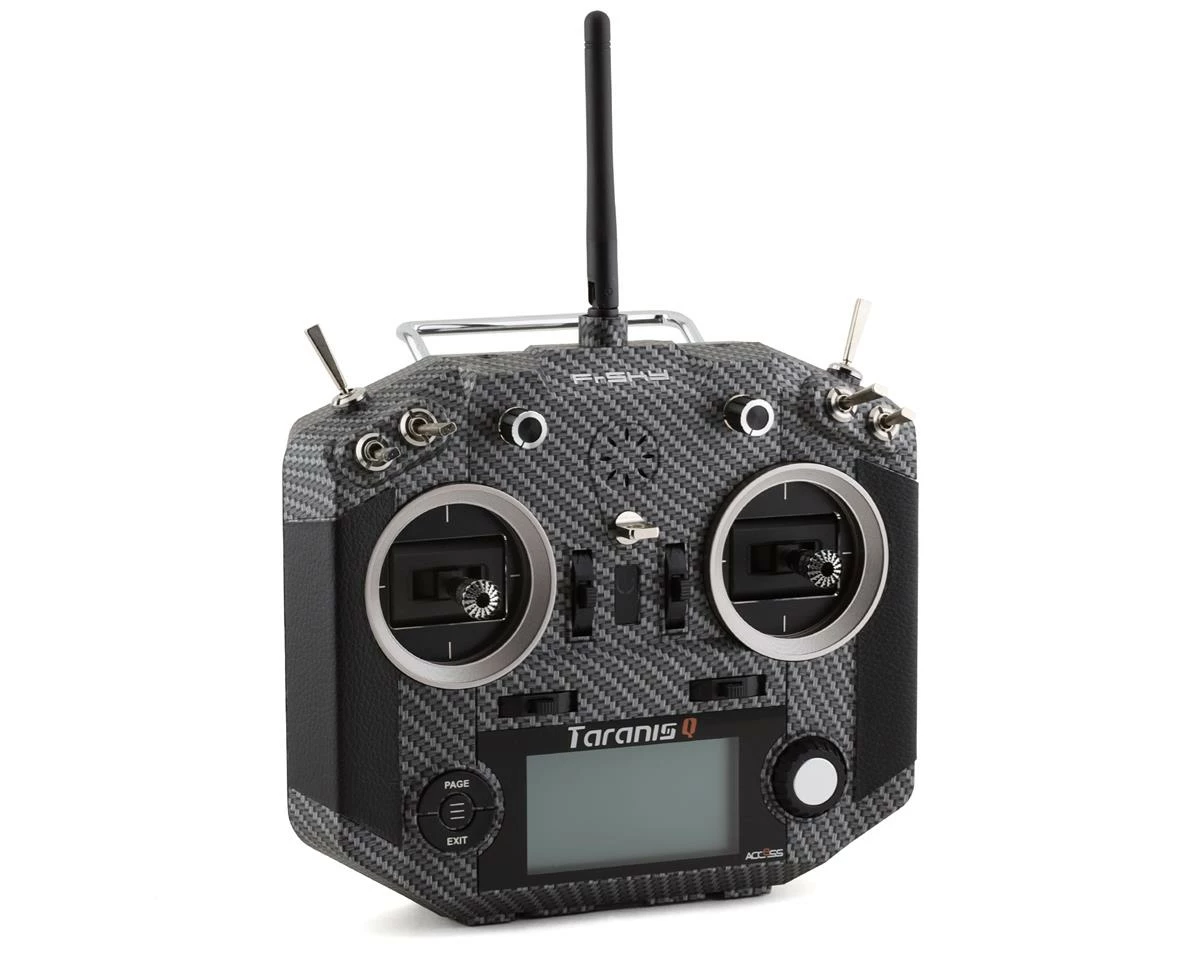 FrSky Taranis Q X7S ACCESS 2.4GHz Radio (Carbon Fiber) W/2S Li-Io Battery