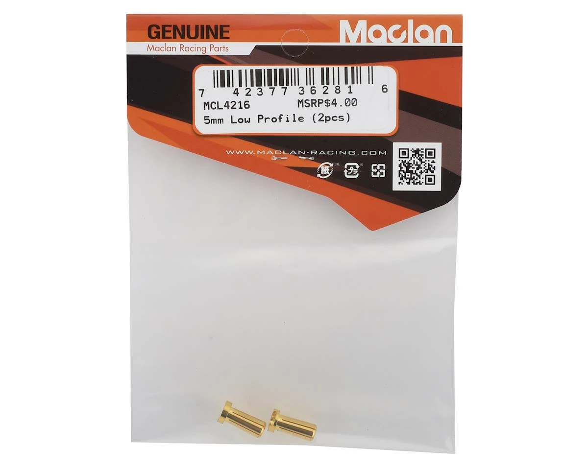 Maclan Max Current 5mm Low Profile Gold Bullet Connectors (2) - Image 2