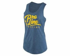 PRO-LINE Retro Racerback Ladies Tank Top (Blue Heather) (L)