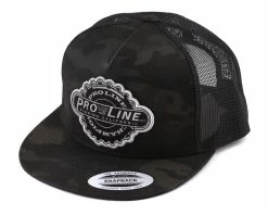 PRO-LINE Manufactured Trucker Snapback Hat (Dark Camo) (One Size Fits Most)