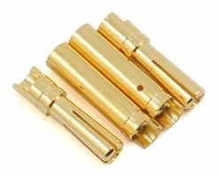 Protek RC 4.0mm "Super Bullet" Solid Gold Connectors (2 Male/2 Female)