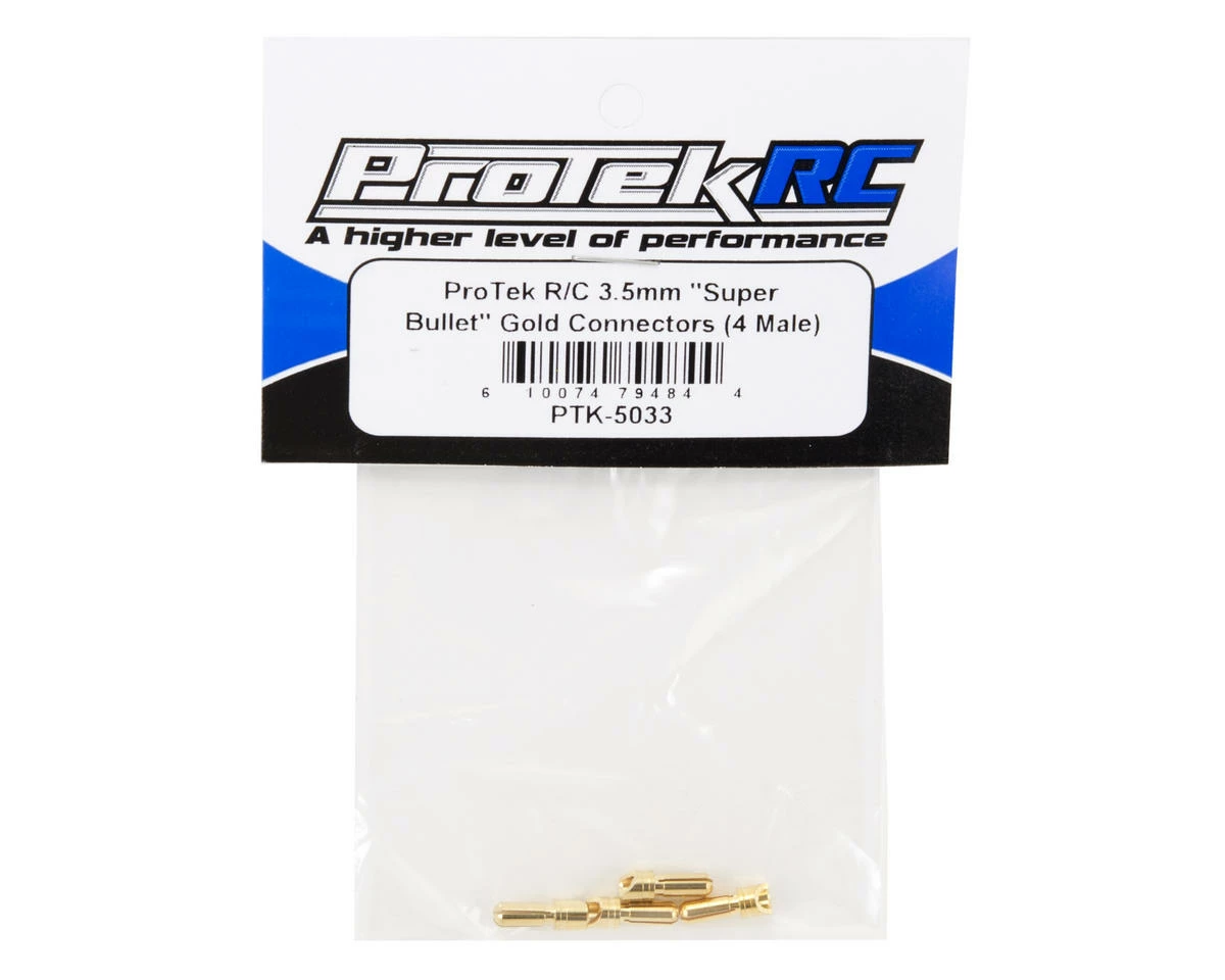 Protek RC 3.5mm "Super Bullet" Gold Connectors (4 Male) - Image 2