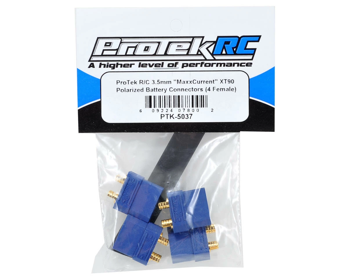 Protek RC 4.5mm "TruCurrent" XT90 Polarized Battery Connectors (4 Female) - Image 2