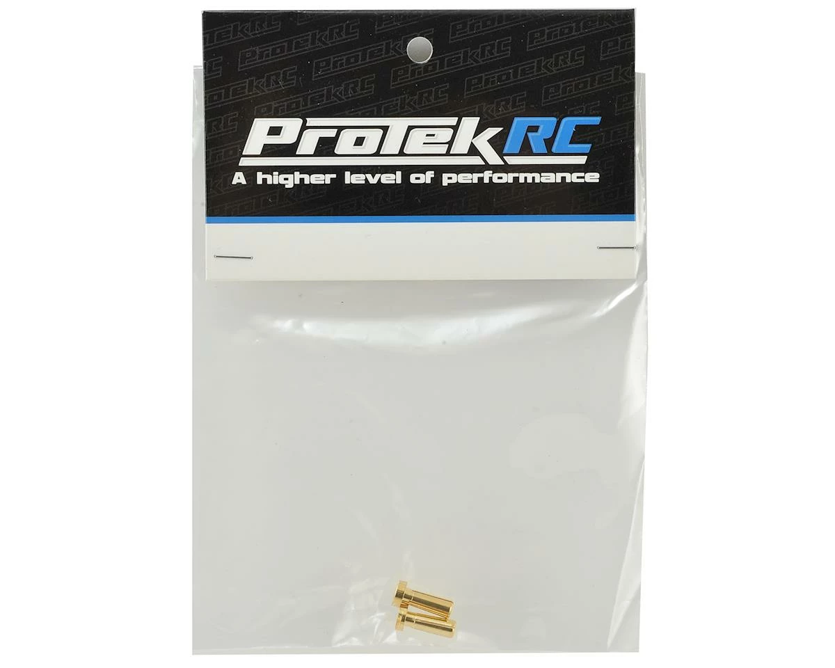 Protek RC 4mm Low Profile "Super Bullet" Solid Gold Connectors (2 Male) - Image 2