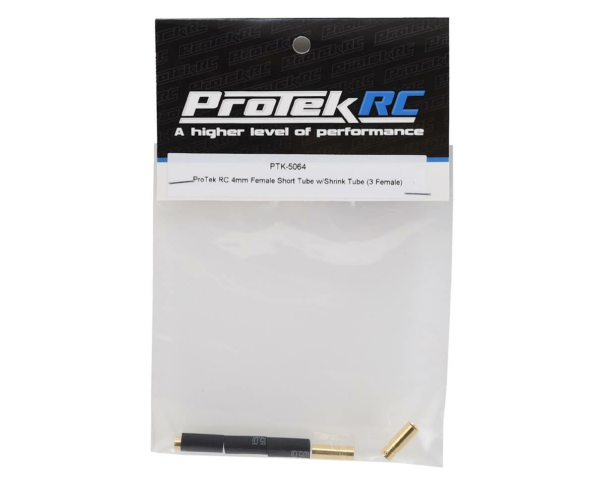 Protek RC 4mm Short Female Bullet Connector W/Shrink Tube (3) - Image 2