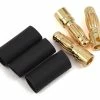 Protek RC 4mm Short Serrated Male Bullet Connector W/Shrink Tube (3)