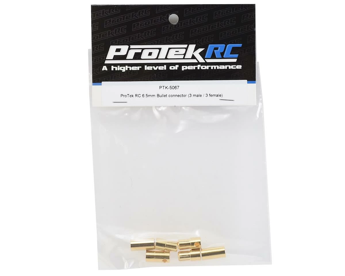 Protek RC 6.5mm Bullet Connector (3 Male/3 Female) - Image 2