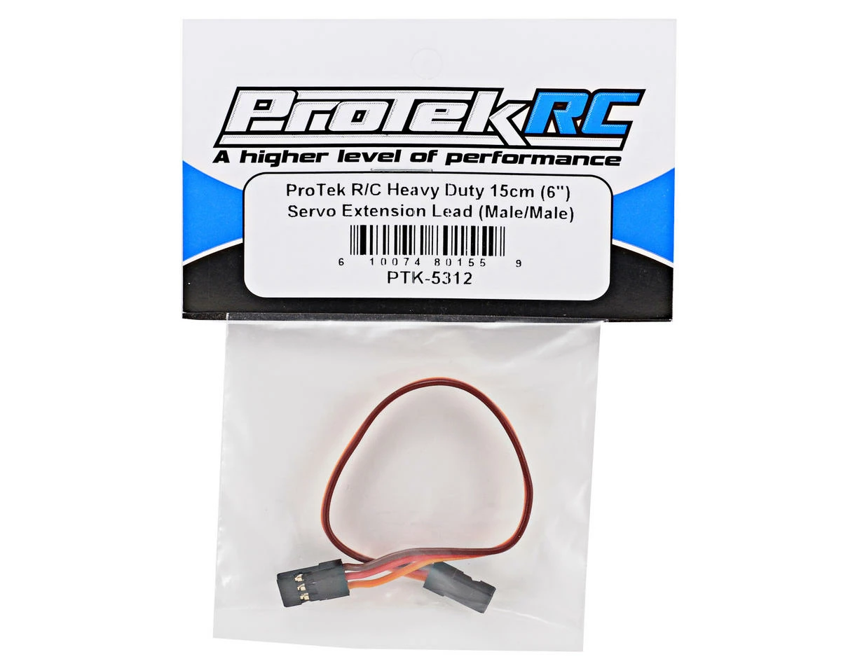 Protek RC Heavy Duty 15cm (6") Servo Extension Lead (Male/Male) - Image 2