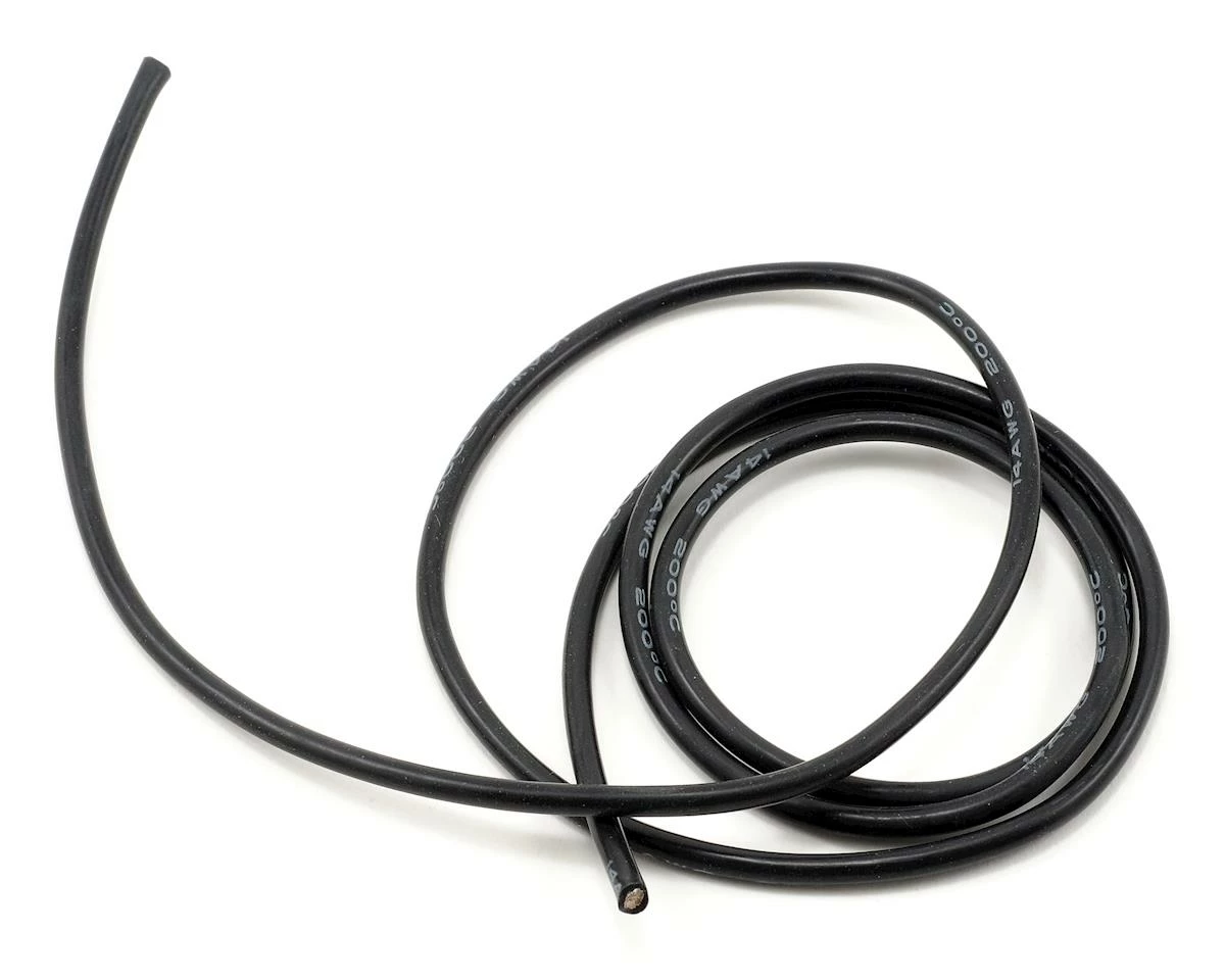 Protek RC Silicone Hookup Wire (Black) (1 Meter) (14AWG)