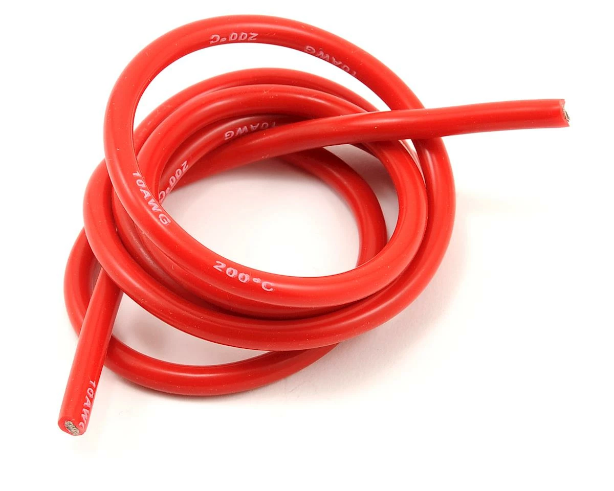 Protek RC Silicone Hookup Wire (Red) (1 Meter) (10AWG)