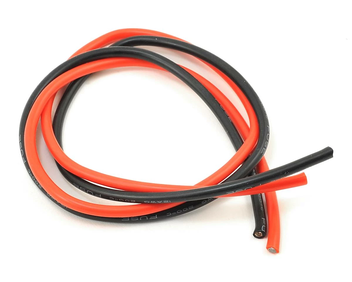 Protek RC Silicone Hookup Wire (Red & Black) (2' Each) (12AWG)