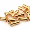 Ruddog 4mm Gold Male Bullet Plug (10) (12mm Long)