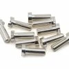 Ruddog 4mm Silver Male Bullet Plug (10) (14mm Long)