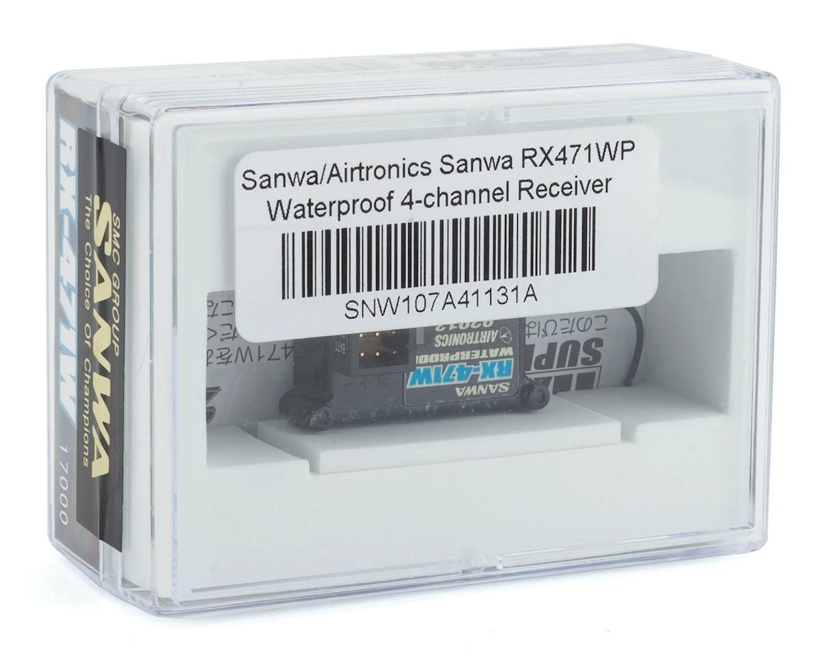 Sanwa/Airtronics RX-471W 2.4Ghz FHSS-4 Waterproof 4-Channel Receiver (M12/MT4) - Image 2
