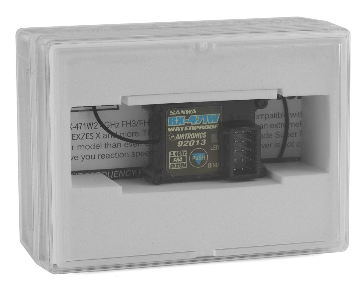 Sanwa/Airtronics RX-471W 2.4Ghz FHSS-4 Waterproof 4-Channel Receiver (M12/MT4) - Image 3