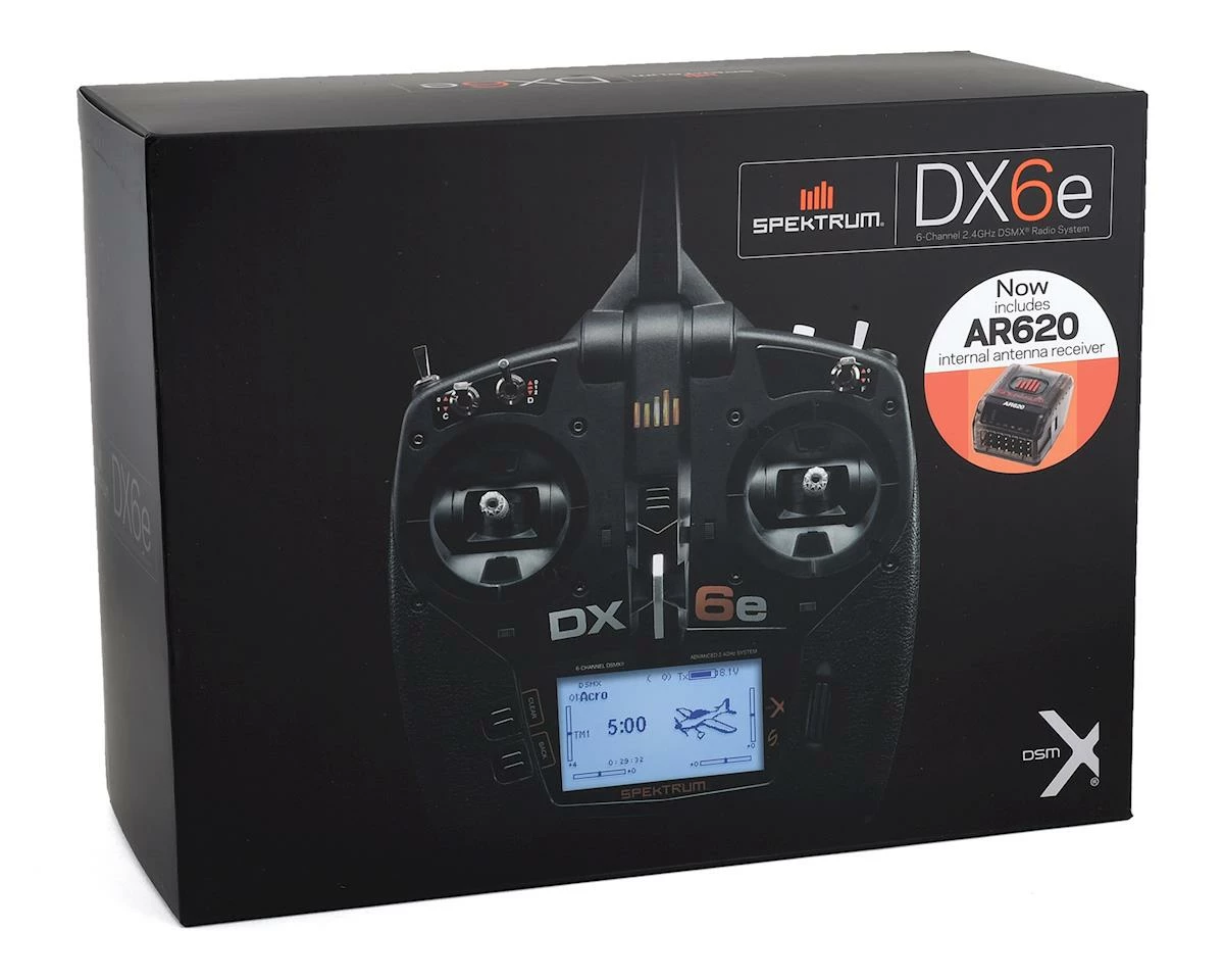 Spektrum RC DX6e 6-Channel 2.4GHz Aircraft Radio System W/AR620 Receiver - Image 4