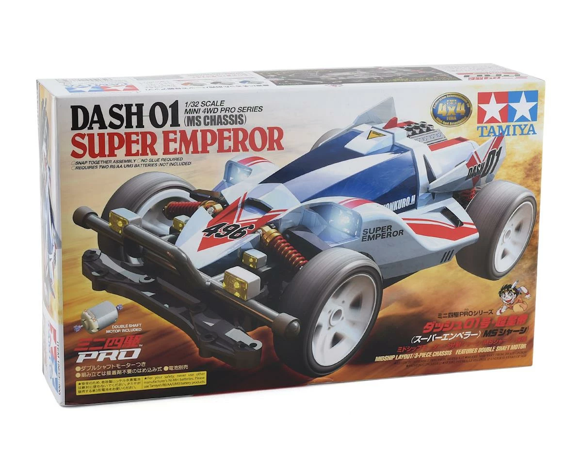 Tamiya 1/32 JR Dash-01 Super Emperor MS Chassis Mini 4WD Kit - Image 3