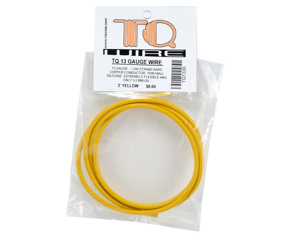 TQ WIRE Silicone Wire (Yellow) (3') (13AWG) - Image 2