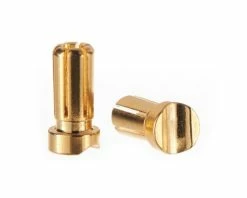 TQ WIRE 5mm Gold Plated Bullet Connector (2) (13mm Long)
