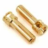 TQ WIRE 5mm "Flat Top" Male Bullet Connector (Gold) (2)